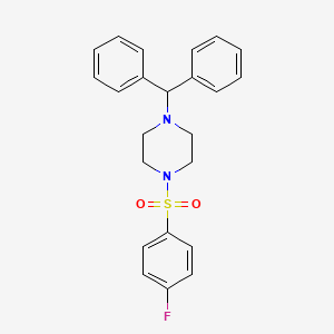 molecular formula C23H23FN2O2S B3938534 1-(diphenylmethyl)-4-[(4-fluorophenyl)sulfonyl]piperazine 