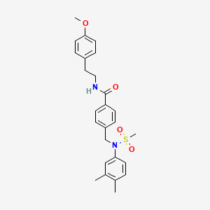 molecular formula C26H30N2O4S B3938538 4-{[(3,4-dimethylphenyl)(methylsulfonyl)amino]methyl}-N-[2-(4-methoxyphenyl)ethyl]benzamide 