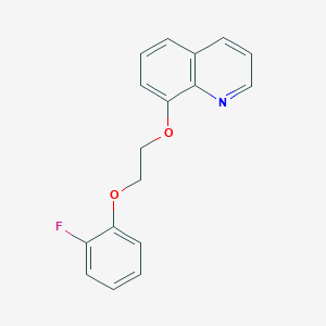 molecular formula C17H14FNO2 B3938541 8-[2-(2-fluorophenoxy)ethoxy]quinoline 
