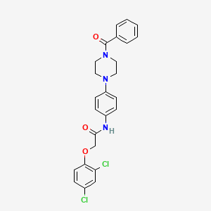 molecular formula C25H23Cl2N3O3 B3938543 N-[4-(4-benzoyl-1-piperazinyl)phenyl]-2-(2,4-dichlorophenoxy)acetamide 