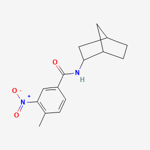 molecular formula C15H18N2O3 B3938553 N-bicyclo[2.2.1]hept-2-yl-4-methyl-3-nitrobenzamide 