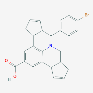 2-(4-Bromophenyl)-1-azapentacyclo[10.6.1.03,7.08,19.013,17]nonadeca-4,8(19),9,11,14-pentaene-10-carboxylic acid