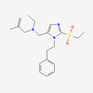 molecular formula C20H29N3O2S B3938603 N-ethyl-N-{[2-(ethylsulfonyl)-1-(2-phenylethyl)-1H-imidazol-5-yl]methyl}-2-methyl-2-propen-1-amine 