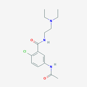 molecular formula C15H22ClN3O2 B3938617 5-(acetylamino)-2-chloro-N-[2-(diethylamino)ethyl]benzamide 