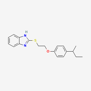 molecular formula C19H22N2OS B3938641 2-{[2-(4-sec-butylphenoxy)ethyl]thio}-1H-benzimidazole 