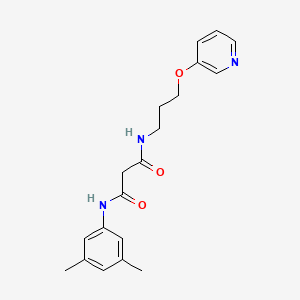 molecular formula C19H23N3O3 B3938644 N-(3,5-dimethylphenyl)-N'-[3-(pyridin-3-yloxy)propyl]malonamide 