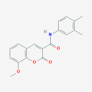 molecular formula C19H17NO4 B3938649 N-(3,4-dimethylphenyl)-8-methoxy-2-oxo-2H-chromene-3-carboxamide 