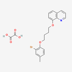 molecular formula C22H22BrNO6 B3938675 8-[4-(2-bromo-4-methylphenoxy)butoxy]quinoline oxalate 