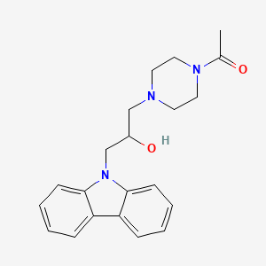molecular formula C21H25N3O2 B3938683 1-(4-acetyl-1-piperazinyl)-3-(9H-carbazol-9-yl)-2-propanol 
