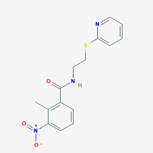 molecular formula C15H15N3O3S B3938695 2-methyl-3-nitro-N-[2-(2-pyridinylthio)ethyl]benzamide 