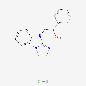 molecular formula C17H18ClN3O B3938740 2-(2,3-dihydro-9H-imidazo[1,2-a]benzimidazol-9-yl)-1-phenylethanol hydrochloride 