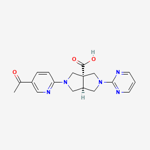 molecular formula C18H19N5O3 B3938741 (3aR*,6aR*)-2-(5-acetylpyridin-2-yl)-5-pyrimidin-2-ylhexahydropyrrolo[3,4-c]pyrrole-3a(1H)-carboxylic acid 
