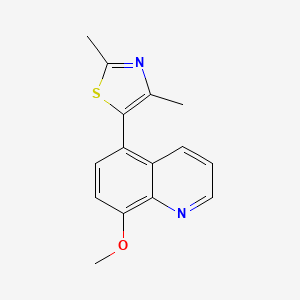 molecular formula C15H14N2OS B3938748 5-(2,4-dimethyl-1,3-thiazol-5-yl)-8-methoxyquinoline 