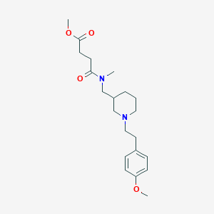 molecular formula C21H32N2O4 B3938756 methyl 4-[({1-[2-(4-methoxyphenyl)ethyl]-3-piperidinyl}methyl)(methyl)amino]-4-oxobutanoate 