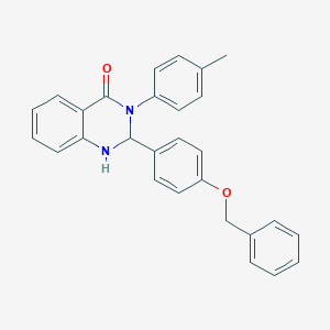 2-[4-(BENZYLOXY)PHENYL]-3-(4-METHYLPHENYL)-1,2,3,4-TETRAHYDROQUINAZOLIN-4-ONE