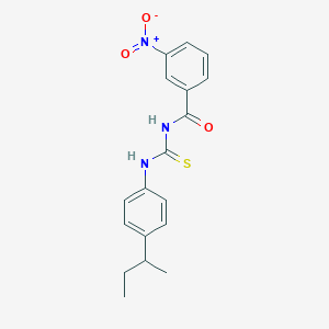 molecular formula C18H19N3O3S B3938781 N-{[(4-sec-butylphenyl)amino]carbonothioyl}-3-nitrobenzamide 