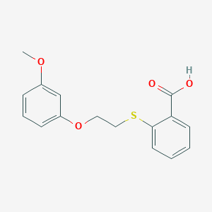 molecular formula C16H16O4S B3938787 2-{[2-(3-methoxyphenoxy)ethyl]thio}benzoic acid 