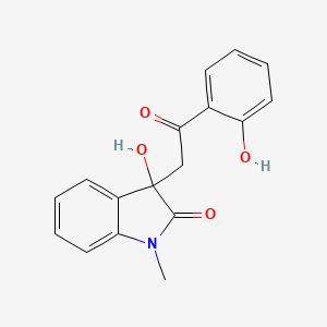 molecular formula C17H15NO4 B3938812 3-hydroxy-3-[2-(2-hydroxyphenyl)-2-oxoethyl]-1-methyl-1,3-dihydro-2H-indol-2-one 