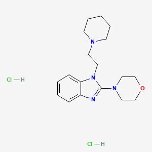 molecular formula C18H28Cl2N4O B3938825 2-(4-morpholinyl)-1-[2-(1-piperidinyl)ethyl]-1H-benzimidazole dihydrochloride 