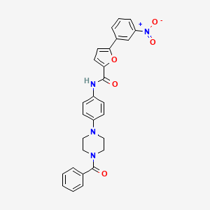 molecular formula C28H24N4O5 B3938844 N-[4-(4-benzoyl-1-piperazinyl)phenyl]-5-(3-nitrophenyl)-2-furamide 