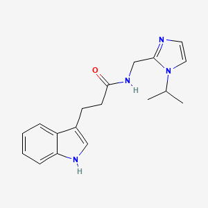 molecular formula C18H22N4O B3938859 3-(1H-indol-3-yl)-N-[(1-isopropyl-1H-imidazol-2-yl)methyl]propanamide 