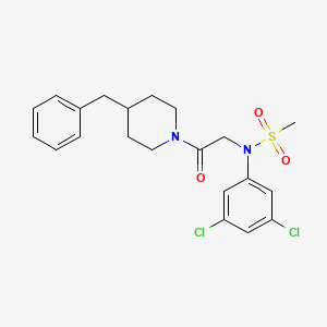 molecular formula C21H24Cl2N2O3S B3938870 N-[2-(4-benzyl-1-piperidinyl)-2-oxoethyl]-N-(3,5-dichlorophenyl)methanesulfonamide 