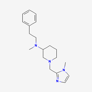 molecular formula C19H28N4 B3938874 N-methyl-1-[(1-methyl-1H-imidazol-2-yl)methyl]-N-(2-phenylethyl)-3-piperidinamine 