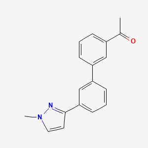 molecular formula C18H16N2O B3938894 1-[3'-(1-methyl-1H-pyrazol-3-yl)-3-biphenylyl]ethanone 