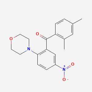 molecular formula C19H20N2O4 B3938909 (2,4-dimethylphenyl)[2-(4-morpholinyl)-5-nitrophenyl]methanone 