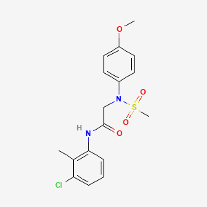 molecular formula C17H19ClN2O4S B3938920 N~1~-(3-chloro-2-methylphenyl)-N~2~-(4-methoxyphenyl)-N~2~-(methylsulfonyl)glycinamide 