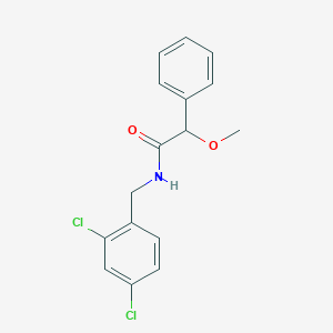 molecular formula C16H15Cl2NO2 B3938927 N-(2,4-dichlorobenzyl)-2-methoxy-2-phenylacetamide 