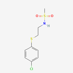 molecular formula C9H12ClNO2S2 B3938975 N-{2-[(4-chlorophenyl)thio]ethyl}methanesulfonamide 