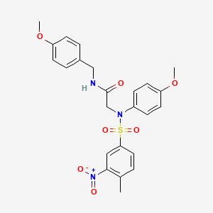 molecular formula C24H25N3O7S B3938997 N~1~-(4-methoxybenzyl)-N~2~-(4-methoxyphenyl)-N~2~-[(4-methyl-3-nitrophenyl)sulfonyl]glycinamide 