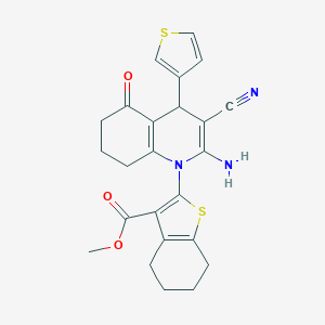 methyl 2-[2-amino-3-cyano-5-oxo-4-(3-thienyl)-5,6,7,8-tetrahydro-1(4H)-quinolinyl]-4,5,6,7-tetrahydro-1-benzothiophene-3-carboxylate