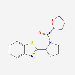 molecular formula C16H18N2O2S B3939027 2-{1-[(2R)-tetrahydro-2-furanylcarbonyl]-2-pyrrolidinyl}-1,3-benzothiazole 