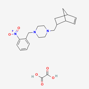 molecular formula C21H27N3O6 B3939028 1-(bicyclo[2.2.1]hept-5-en-2-ylmethyl)-4-(2-nitrobenzyl)piperazine oxalate 