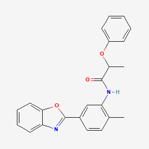 molecular formula C23H20N2O3 B3939069 N-[5-(1,3-benzoxazol-2-yl)-2-methylphenyl]-2-phenoxypropanamide 