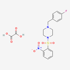 molecular formula C19H20FN3O8S B3939079 1-(4-fluorobenzyl)-4-[(2-nitrophenyl)sulfonyl]piperazine oxalate 
