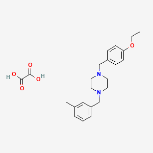 molecular formula C23H30N2O5 B3939088 1-(4-ethoxybenzyl)-4-(3-methylbenzyl)piperazine oxalate 