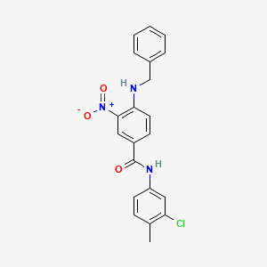 molecular formula C21H18ClN3O3 B3939103 4-(benzylamino)-N-(3-chloro-4-methylphenyl)-3-nitrobenzamide 