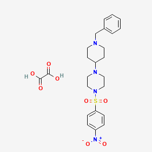 molecular formula C24H30N4O8S B3939116 1-(1-benzyl-4-piperidinyl)-4-[(4-nitrophenyl)sulfonyl]piperazine oxalate 