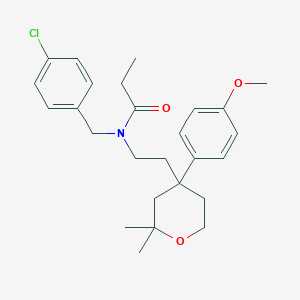 N-(4-chlorobenzyl)-N-{2-[4-(4-methoxyphenyl)-2,2-dimethyltetrahydro-2H-pyran-4-yl]ethyl}propanamide