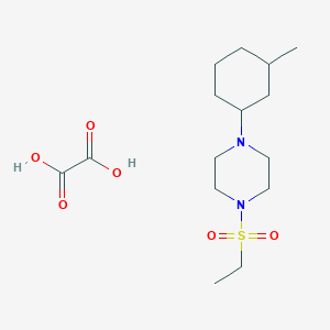 molecular formula C15H28N2O6S B3939179 1-(ethylsulfonyl)-4-(3-methylcyclohexyl)piperazine oxalate 
