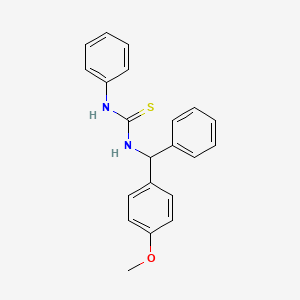 molecular formula C21H20N2OS B3939185 N-[(4-methoxyphenyl)(phenyl)methyl]-N'-phenylthiourea 