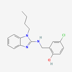 molecular formula C18H20ClN3O B3939195 2-{[(1-butyl-1H-benzimidazol-2-yl)amino]methyl}-4-chlorophenol 