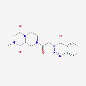 2-methyl-8-[(4-oxo-1,2,3-benzotriazin-3(4H)-yl)acetyl]tetrahydro-2H-pyrazino[1,2-a]pyrazine-1,4(3H,6H)-dione