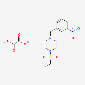 molecular formula C15H21N3O8S B3939219 1-(ethylsulfonyl)-4-(3-nitrobenzyl)piperazine oxalate 