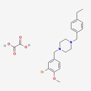 molecular formula C23H29BrN2O5 B3939225 1-(3-bromo-4-methoxybenzyl)-4-(4-ethylbenzyl)piperazine oxalate 