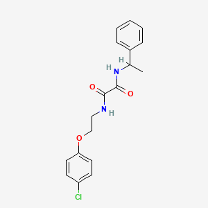 molecular formula C18H19ClN2O3 B3939237 N-[2-(4-chlorophenoxy)ethyl]-N'-(1-phenylethyl)ethanediamide 