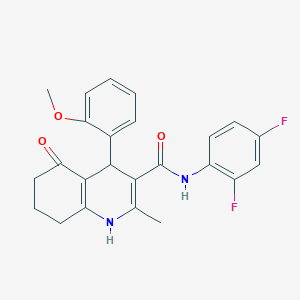 molecular formula C24H22F2N2O3 B3939239 N-(2,4-difluorophenyl)-4-(2-methoxyphenyl)-2-methyl-5-oxo-1,4,5,6,7,8-hexahydro-3-quinolinecarboxamide 